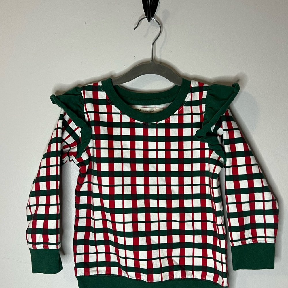 Monica+Andy Holiday Double Ruffle Sweater